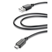 Cellularline USB Data Cable Home For Tablets - Micro USB Cavo per la ricarica e sincronizzazione dei dati anche da prese distanti Nero