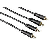Hama Cavo 2 RCA M/2 RCA M, 1,5 metri, connettori dorati, 3 stelle