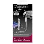 Cellularline Aux Music Connection Cable - Universale Cavo Aux con rivestimento anti strappo Grigio