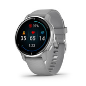Garmin Venu 2 Plus GPS 3,3 cm (1.3") 43 mm AMOLED Grigio, Argento GPS (satellitare)